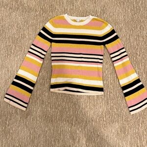Baja Stripe Cotton & Cashmere Rib-Knit Sweater